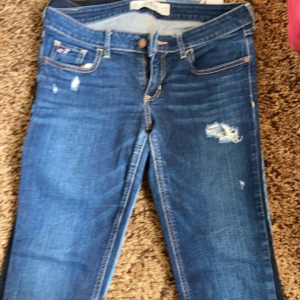 Dark wash skinny jeans
